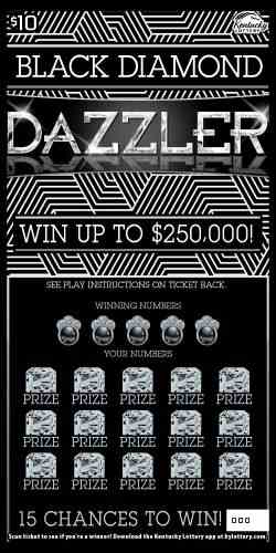 Black Diamond Dazzler scratchcard - game number #122 - front