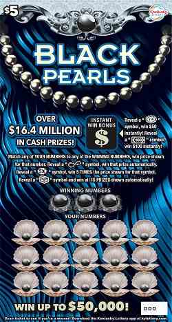 Black Pearls scratchcard - game number #836 - front