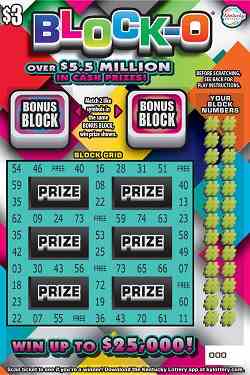 Block-O® scratchcard - game number #847 - front