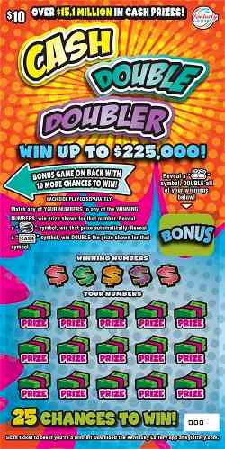 Cash Double Doubler scratchcard - game number #886 - front