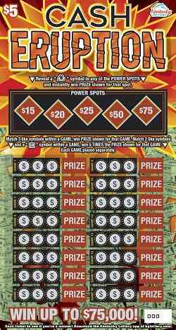 Cash Eruption scratchcard - game number #893 - front