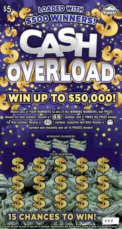 Cash Overload scratchcard - game number #146 - front