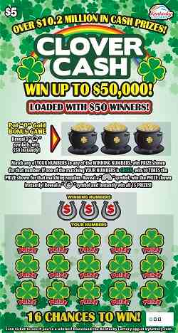 Clover Cash scratchcard - game number #924 - front