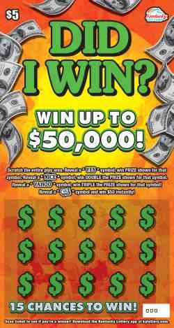 Did I Win? scratchcard - game number #130 - front
