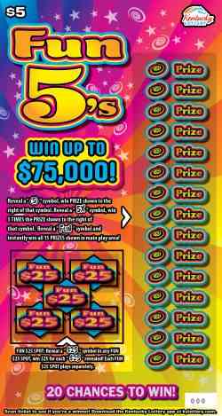 Fun 5'S scratchcard - game number #157 - front