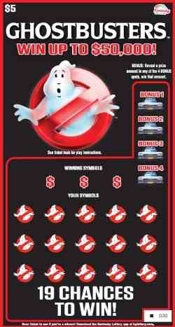 Ghostbusters scratchcard - game number #555 - front