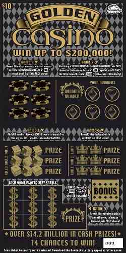 Golden Casino scratchcard - game number #937 - front