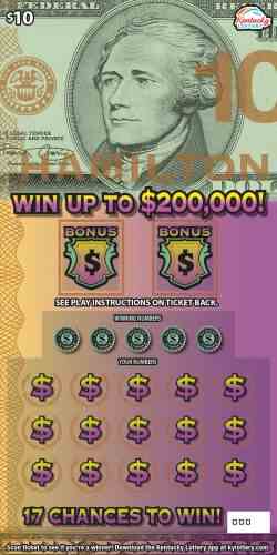 Hamilton scratchcard - game number #126 - front
