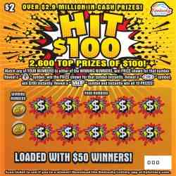 Hit $100 scratchcard - game number #945 - front