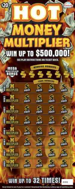 Hot Money Multiplier scratchcard - game number #119 - front