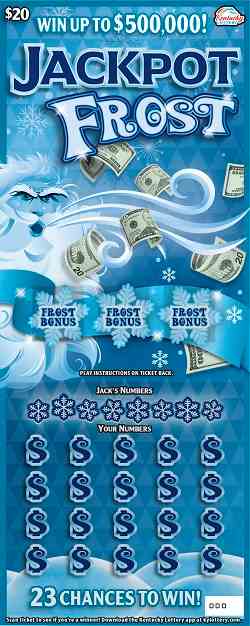 Jackpot Frost scratchcard - game number #960 - front