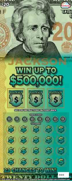 Jackson scratchcard - game number #127 - front