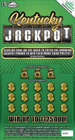 Kentucky Jackpot scratchcard - game number #966 - front