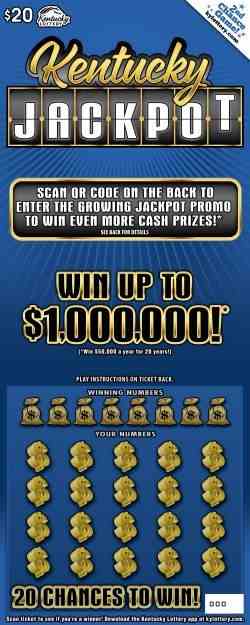Kentucky Jackpot scratchcard - game number #968 - front
