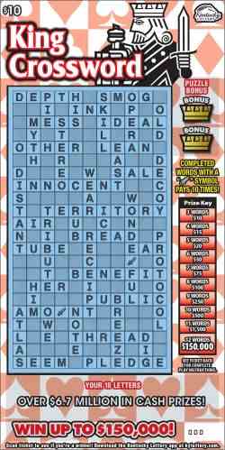 King Crossword scratchcard - game number #972 - front
