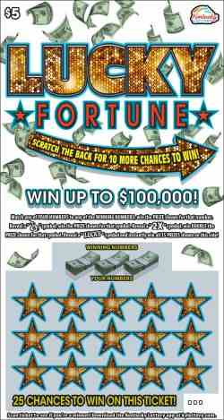 Lucky Fortune scratchcard - game number #995 - front