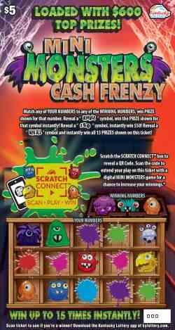 Mini Monsters scratchcard - game number #998 - front