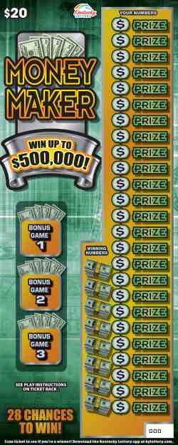 Money Maker scratchcard - game number #133 - front