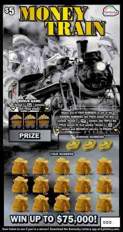 Money Train scratchcard - game number #121 - front