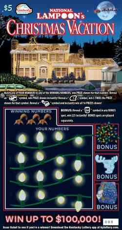 National Lampoon's Christmas Vacation scratchcard - game number #161 - front