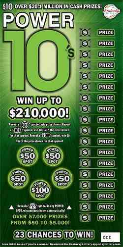 Power 10'S scratchcard - game number #806 - front