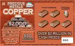 Precious Metals Copper scratchcard - game number #880 - front