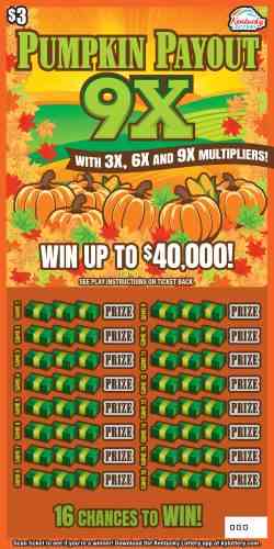 Pumpkin Payout scratchcard - game number #101 - front