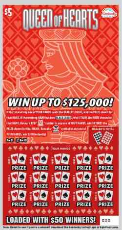 Queen Of Hearts scratchcard - game number #137 - front