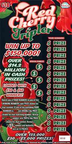 Red Cherry Tripler scratchcard - game number #925 - front