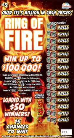 Ring Of Fire scratchcard - game number #949 - front