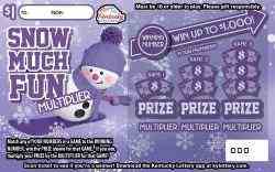 Snow Much Fun Multiplier scratchcard - game number #104 - front