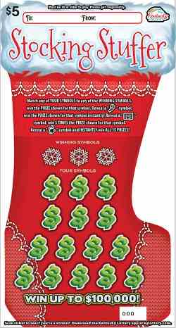 Stocking Stuffer scratchcard - game number #958 - front