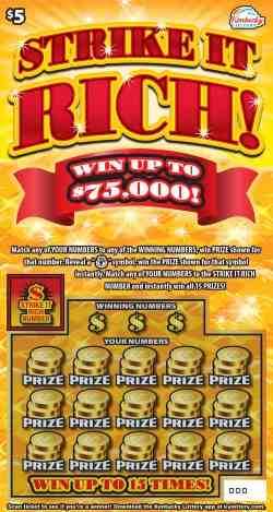 Strike It Rich scratchcard - game number #117 - front