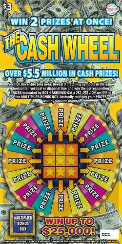 The Cash Wheel scratchcard - game number #829 - front