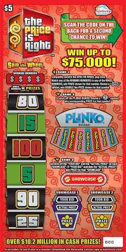 The Price Is Right scratchcard - game number #931 - front
