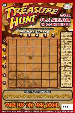 Treasure Hunt scratchcard - game number #803 - front