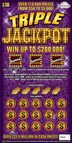 Triple Jackpot scratchcard - game number #746 - front