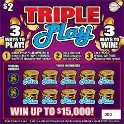 Triple Play scratchcard - game number #821 - front