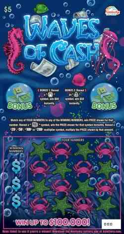 Waves Of Cash scratchcard - game number #984 - front