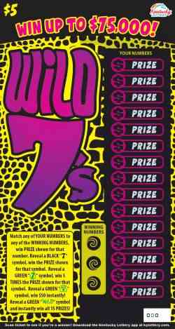 Wild 7'S scratchcard - game number #105 - front