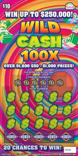 Wild Cash 100X scratchcard - game number #990 - front