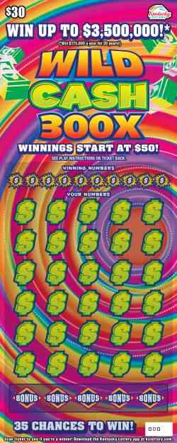 Wild Cash 300X scratchcard - game number #988 - front