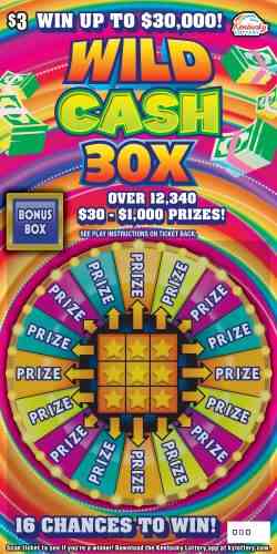 Wild Cash 30X scratchcard - game number #992 - front