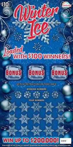 Winter Ice scratchcard - game number #108 - front