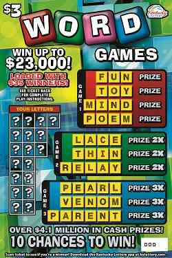 Word Games scratchcard - game number #929 - front