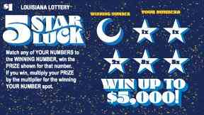 5 Star Luck scratchcard - game number #1682 - front