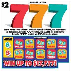 777 scratchcard - game number #1646 - front