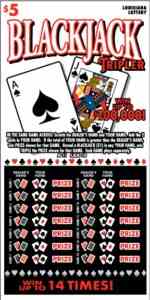 Blackjack Tripler scratchcard - game number #1597 - front