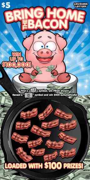 Bring Home The Bacon scratchcard - game number #1679 - front