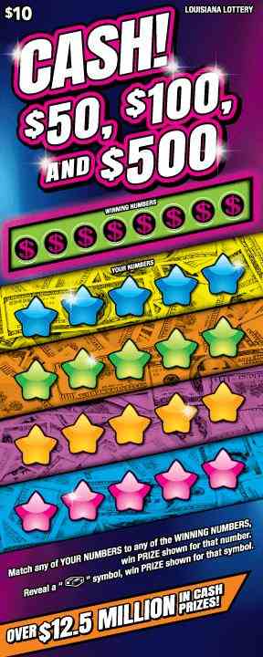 Cash! scratchcard - game number #1653 - front